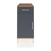 Kronos Komodin Tek Raflı Tek Çekmeceli Tek Kapaklı 44x59x96 Çam-antrasit Atlas Çam