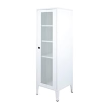 Alfahome Ziglat Serisi Kilitli Metal Home Office Dolabı%70 Perfore Kapaklı Beyaz 450x1390x450 Mm Diğer