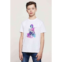 Tshirthane Anime Attack On Titan Baskılı Unisex Çocuk Beyaz T-Shirt (534786752)