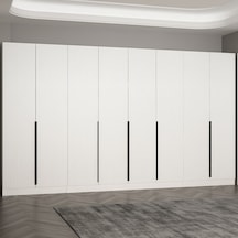 Minar Kale 210 Cm 8 Kapaklı 6b Raf Portmanto Byz Mbr Çizgili Byz