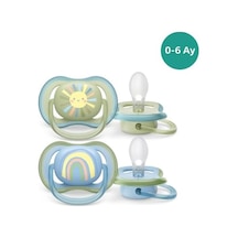 Ultra Air Emzik, Erkek Bebekler İçin 0-6 Ay, 2 Li Paket, Ortodontik Silikon, Geniş Hava Delikli, Mikrodalga Sterilize Edilebilir, Bpa İçermez, Taşıma Kutulu, Scf085/58 Açık Bej