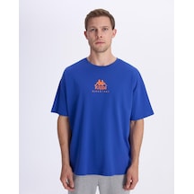 Kappa Chibaf Tee Erkek Mavi Oversize Tişört