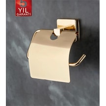 İsaoğlu Yapı Gold Tuvalet Kağıtlığı Gold Premium Kağıtlık Kapaklı Tasarım Pirinç Gold