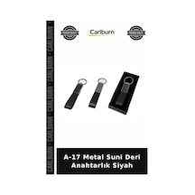 Özel Üretim Aksesuar Erkek Hediye Şık Günlük A-17 - Metal Suni Deri Anahtarlık - Siyah