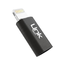 Linktech Type-c To Lightning Dönüştürücü Adaptör, Usb 3.1 Hızlı Şarj 3a Ve 5 Gbps Veri Aktarımı, İphone Ve İpad Uyumlu Kompakt Şarj Çevirici Siyah