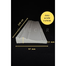 Diecor Dekoratif Boyanabilir 1 Adet 9 Cm Polistren Duvar Çıtası Beyaz 97 X 40 Model:xa233