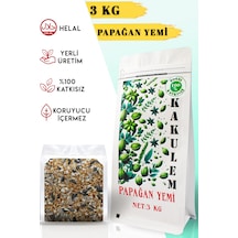 Kakulem Sertifikalı Premium Sultan Cennet Papağan Yemi 3 Kg