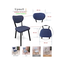 Demomark Bohem Sandalye Kılıfı Yeni Model Sandalye Örtüsü Jakarlı Tuğla Desen 1 Adet - Antrasit Çok Renkli