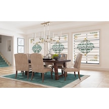 Damask Dijital Baskı Piliseli Zebra Stor Perde (400887783)