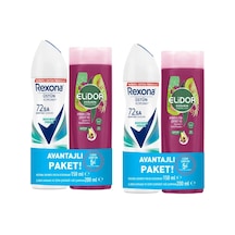 Rexona Shower Fresh Kadın Sprey Deodorant 2 x 150 ML + Elidor Avakado & Üzüm Çekirdeği Yağı Şampuan 2 x 200 ML