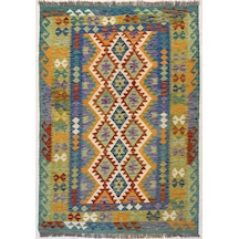 El Dokuma Afgan Kilim Çok Renkli