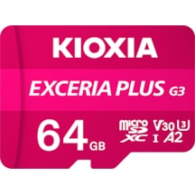 Kioxia Exceria Plus G3 64gb 210mb/s-90mb/s V30 U3 4k Microsd Hafıza Kartı LMPL3M064GG2
