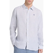 Timberland Mill Brook Linen Striped Regular Erkek Gömlek-33345 Açık Mavi