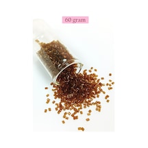 Kesme Cam Boncuk 2mm - 60 Gram - Şeffaf Açık Kahve - Bnc391