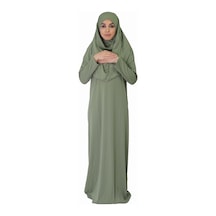 Zehranaz Namaz Elbisesi Açık Haki Fermuarsız Namaz Elbisesi