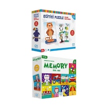 Ca Games 2'Li Eğitici Puzzle Ve Memory Set (5028-5039)