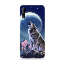 Huawei P Smart Pro Uyumlu Kurt Ve Ay Desenli Silikon Kılıf