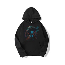 Brz Collection Unisex Oversize Mushroom Smoking Forest Hoodie-siyah Siyah