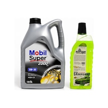 Mobil Süper 2000 XE Acea C3 5W-30 DPF Motor Yağı 5 L + Oto Şampuan 1000 ML