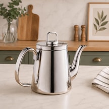 Moka Paslanmaz Çelik Demlik 1500 Ml Bitki Çayları İçin İdeal Ürün Gri