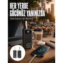Powerbank 60.000 Mah Taşınabilir Şarj Hızlı El Fenerli Dijital Göstergeli Yeni Nesil Mh-hs1244-6217