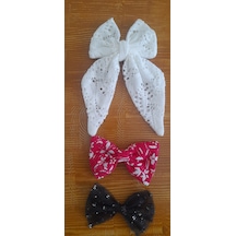 3'lü Set Toka Fiyonk Toka Klipsli Model Saç Aksesuarı