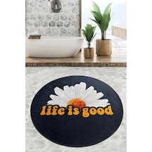 Life Is Good Çap Banyo Halısı Djt 80x80 cm