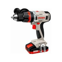 Crown CT21093HMX-2 BMC 20 V 2 Ah Çift Vitesli Bakır Sargılı Kömürsüz Motorlu Çift Akülü Şarjlı Darbeli Matkap