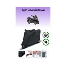 Siyah Arka Çanta Ve Kilit Uyumlu Piaggio Mp3 400 Uyumlu Motor Brandası