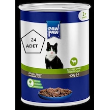 Paw Paw Jöleli Kuzulu Yetişkin Kedi Konservesi 24 x 400 G