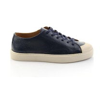 Lacivert Hakiki Deri Erkek Sneaker E01549003440 Lacivert