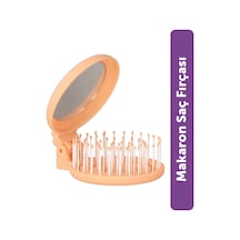 Beauty Makaron Saç Fırçası - 3d Esnek, Aynalı, Çanta Boy - Compact Detangler Yavruağzı