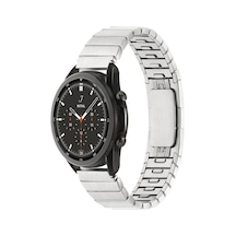Huawei Watch Gt 2 Sport İle Uyumlu Metal Kordon, Çizgi Tasarım, Gümüş, 46 Mm