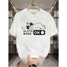 Tarzsokak Unisex Sloth Mode T-shirt Beyaz