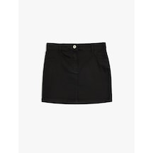 Koton Basic Etek Beli Lastikli Dar Kesim Pamuk Karışımlı Siyah 5wkg70003aw Siyah
