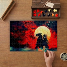Gece - Atın Üstündeki Asker Tasarımı 240 Parça Ahşap Puzzle Ahşap Kutuda Mpy10407