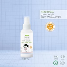 %100 Doğal Kolay Tarama Spreyi Çocuklar İçin Nemlendirici Parlaklaklaştırıcı Anti Klit 100 Ml Açık