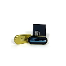 Clipper Metal Çakmak Mavi Renk Özel İsim Yazdırılır
