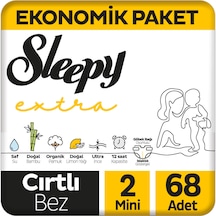 Sleepy Extra Günlük Aktivite Bebek Bezi 2 Numara Mini Ekonomik Paket 68 Adet
