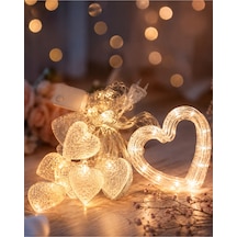 Led Kalp Neon Lamba Dekoratif Romantik Gece Ve Ortam Işığı Renk Renk