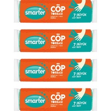 Smarter Büyük Boy Çöp Torbası 4 Adet Yeşil 65 x 80 CM