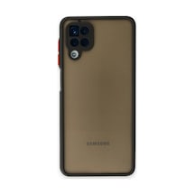 Samsung Galaxy  Uyumlu A12 Kılıf Montreal Silikon Kapak - Siyah Çr
