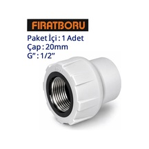 Fırat İç Dişli Rakor, 20mm, 1/2'', 7b62020127
