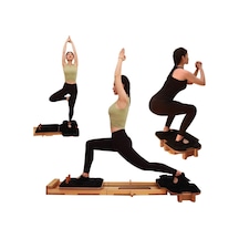 Profesyonel Reformer Pilates Aleti Ahşap Gövde, Ayarlanabilir Yaylı Sistem