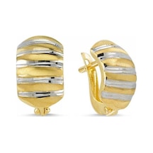 Sembolgold 14 Ayar Altın J Desenli Küpe 1.57 Gr