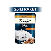 Gourmet Perle Izgara Tavuklu Pouch Yetişkin Kedi Yaş Maması 85 Gr 26 Adet