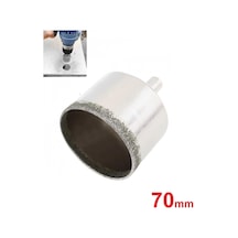 Tr Mermer Granit Fayans Porselen Cam 70mm Yuvarlak Delme Pancı Elmas Uçlu Delik Açma Karot Matkap Ucu
