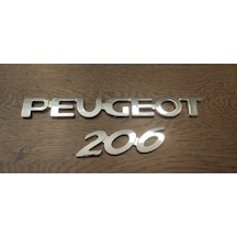Peugeot 206 Model Arka Bagaj Yazısı 2 Li Takım Kolay Montajlı Ve Şık Görünümlü 98-06