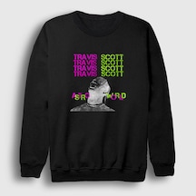 Presmono Unisex Sky Astroworld Travis Scott Sweatshirt Siyah