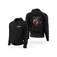 Kamelot Karma Siyah Fermuarlı Limited Edition Kapşonlu Sweatshirt Siyah